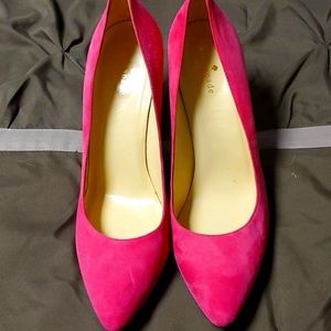 Kate Spade Deb Fuchsia Suede Pointed-toe Wedges